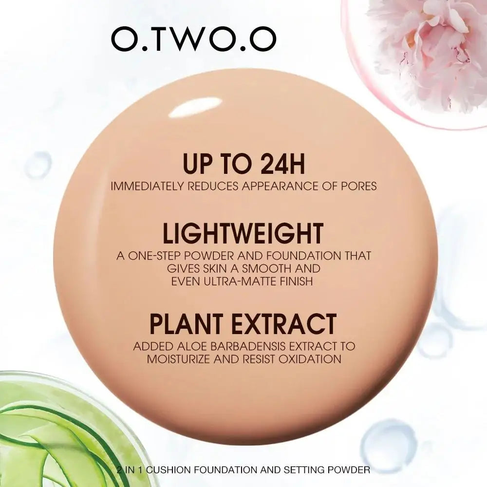 O.TWO.O 2-in-1 Air Cushion Foundation & Matte Setting Powder Air Cushion Foundation HIP