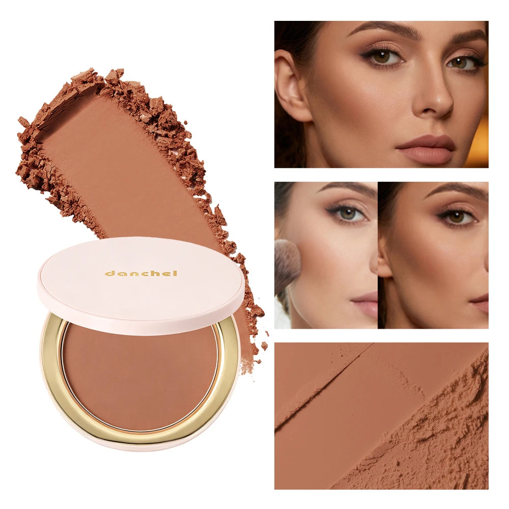Warm Radiance Soft Matte Bronzer Powder Natural Warm Glow Silky Smooth Contouring Shading Powder Long Lasting 3D Face Makeup HIP