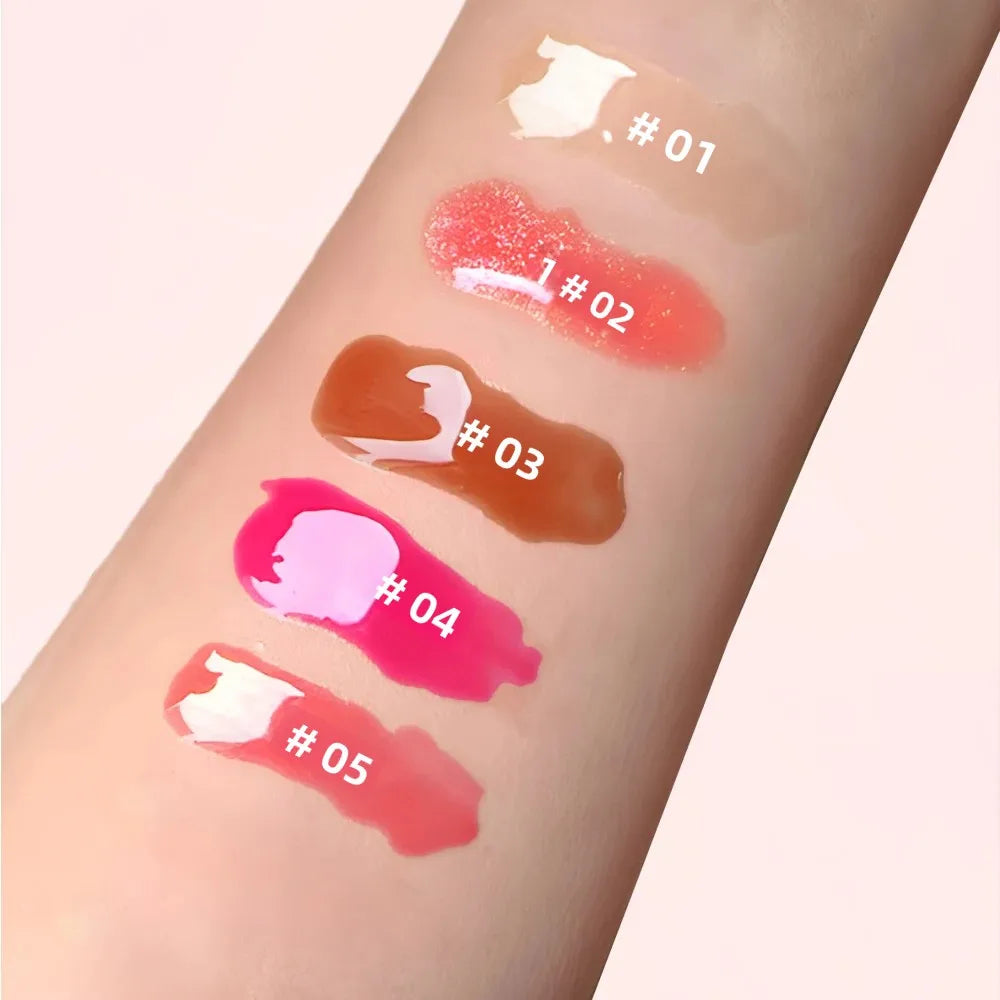SAM SUGAR Pearl Chain Lip Butter Balm – Mirror Gloss Shine Mirror Lip Gloss HIP