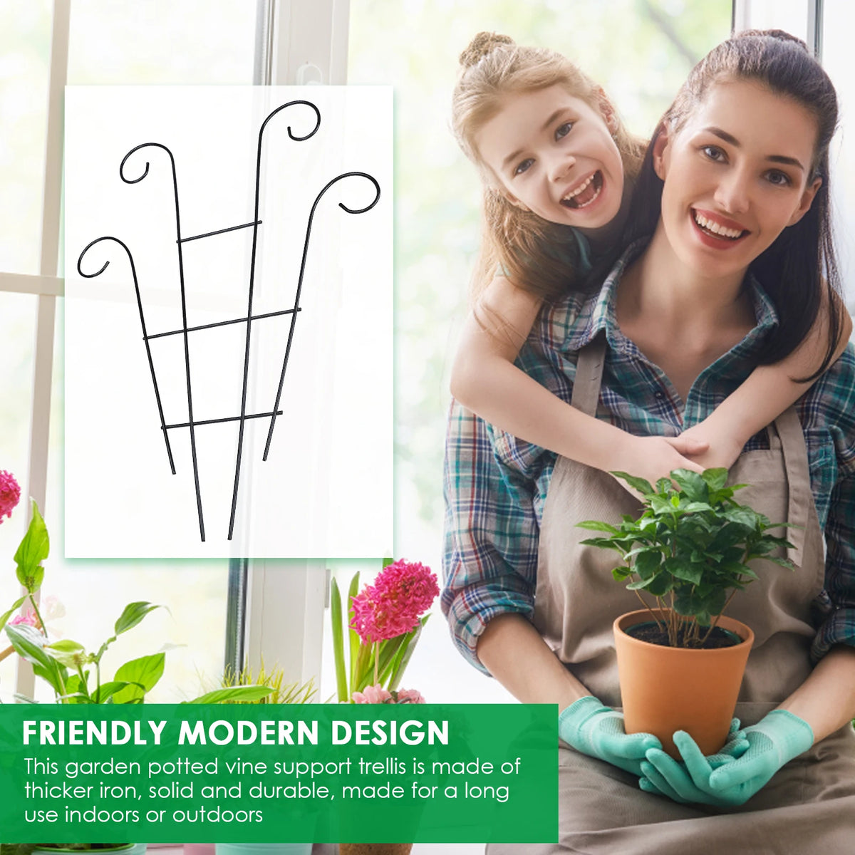 Climbing Plant Trellis Plant Trellis Small Metal Potted Vine Support Climber Garden Trellis for Indoor Outdoor 40 X 30cm HIP