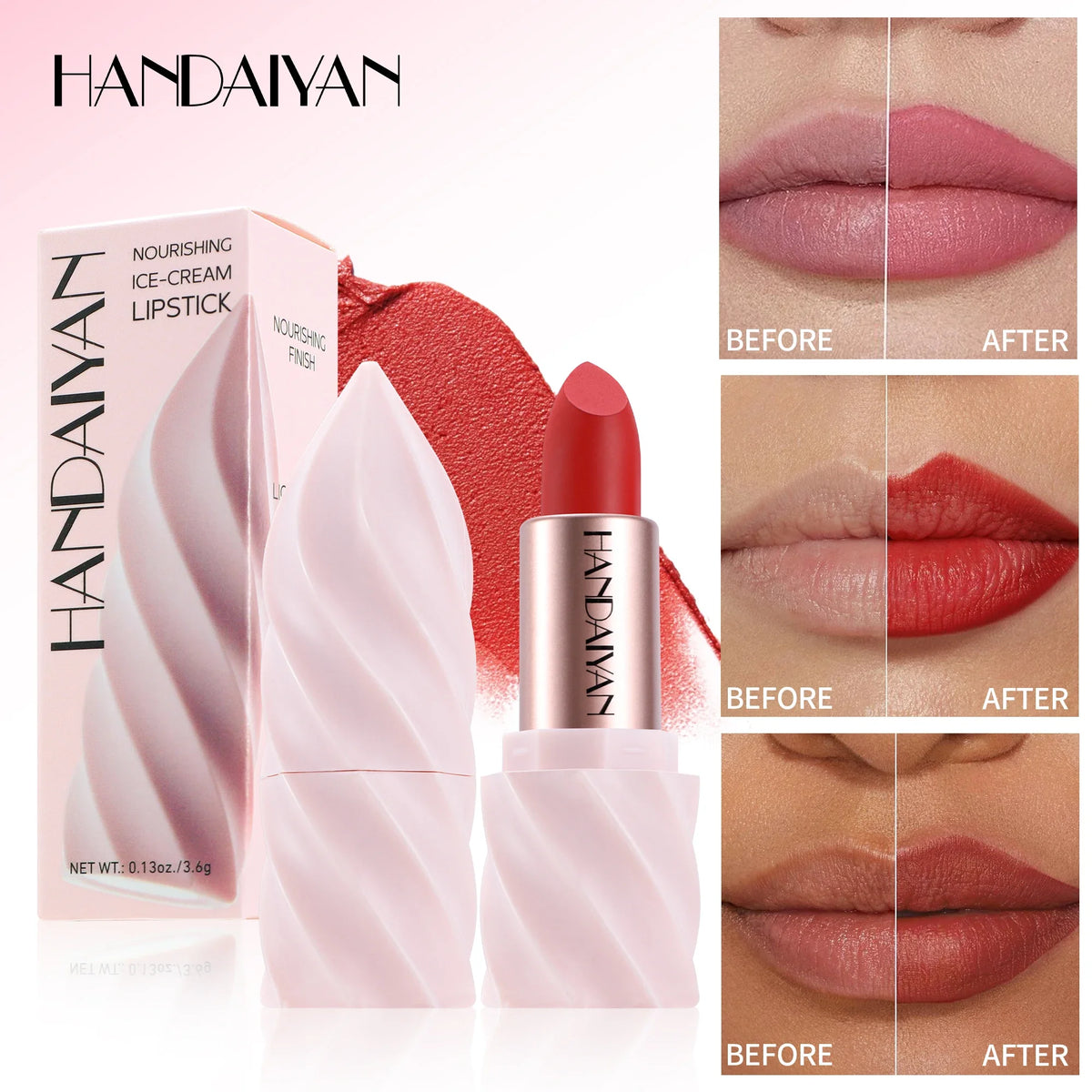 Handaiyan Ice Cream Matte Lipstick – Velvet, Long Lasting Matte Lipstick HIP