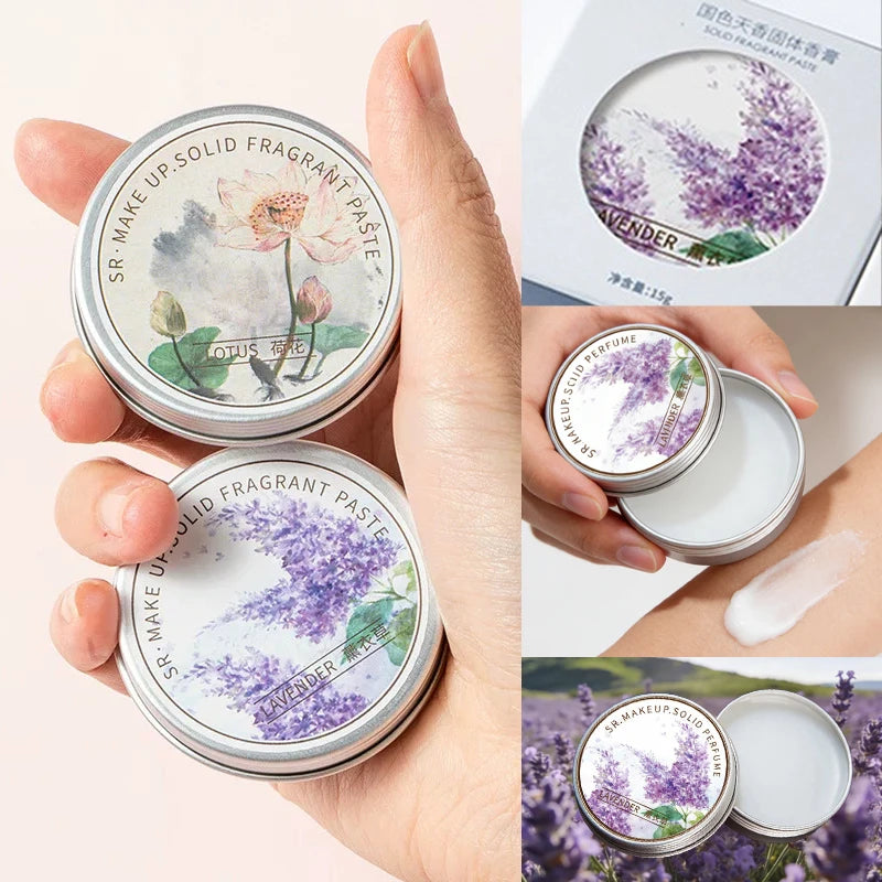 Long Lasting Scent for Romantic Souls For Dating Ladies Solid Perfume Exquisite Floral Solid Balm Jasmine Lavender Gardenia Rose HIP
