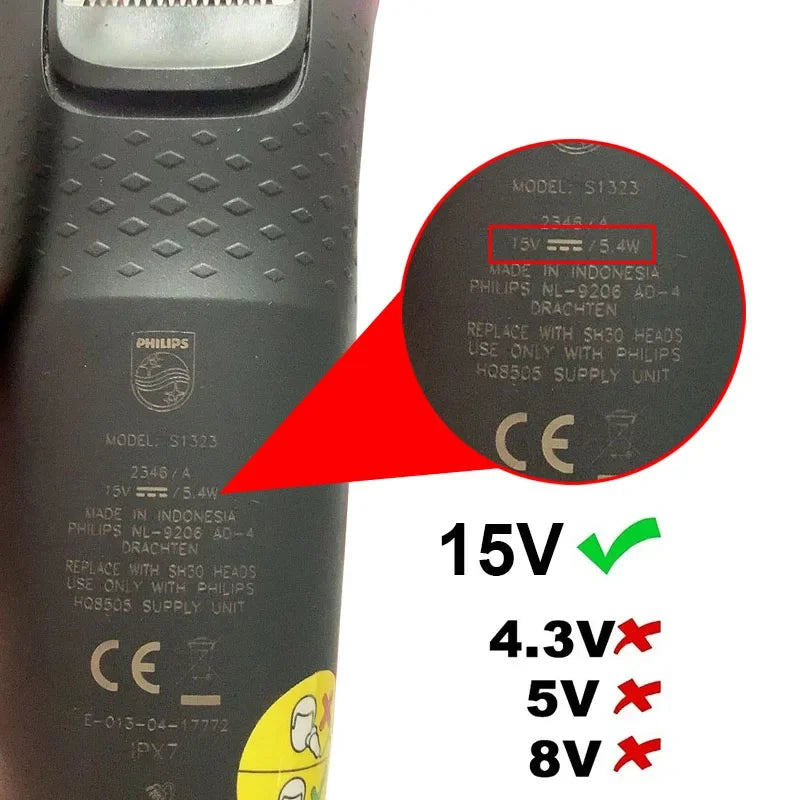 Type-C 15V HQ8505 Charging Cable for Philips Shaver Series Shaver Charging Cable HIP