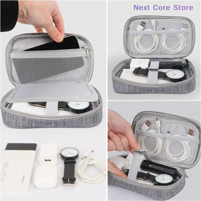 Cable Storage Bag – Travel Electronic Organizer Pouch Electronic Organizer Bag HIP
