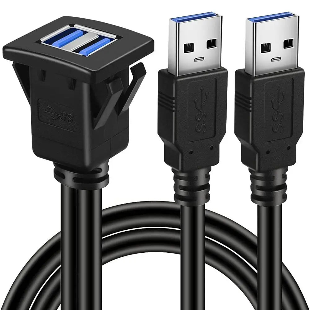 Flush Mount USB 3.0 Extension Cable Panel – Car & Boat USB Extension Cable HIP