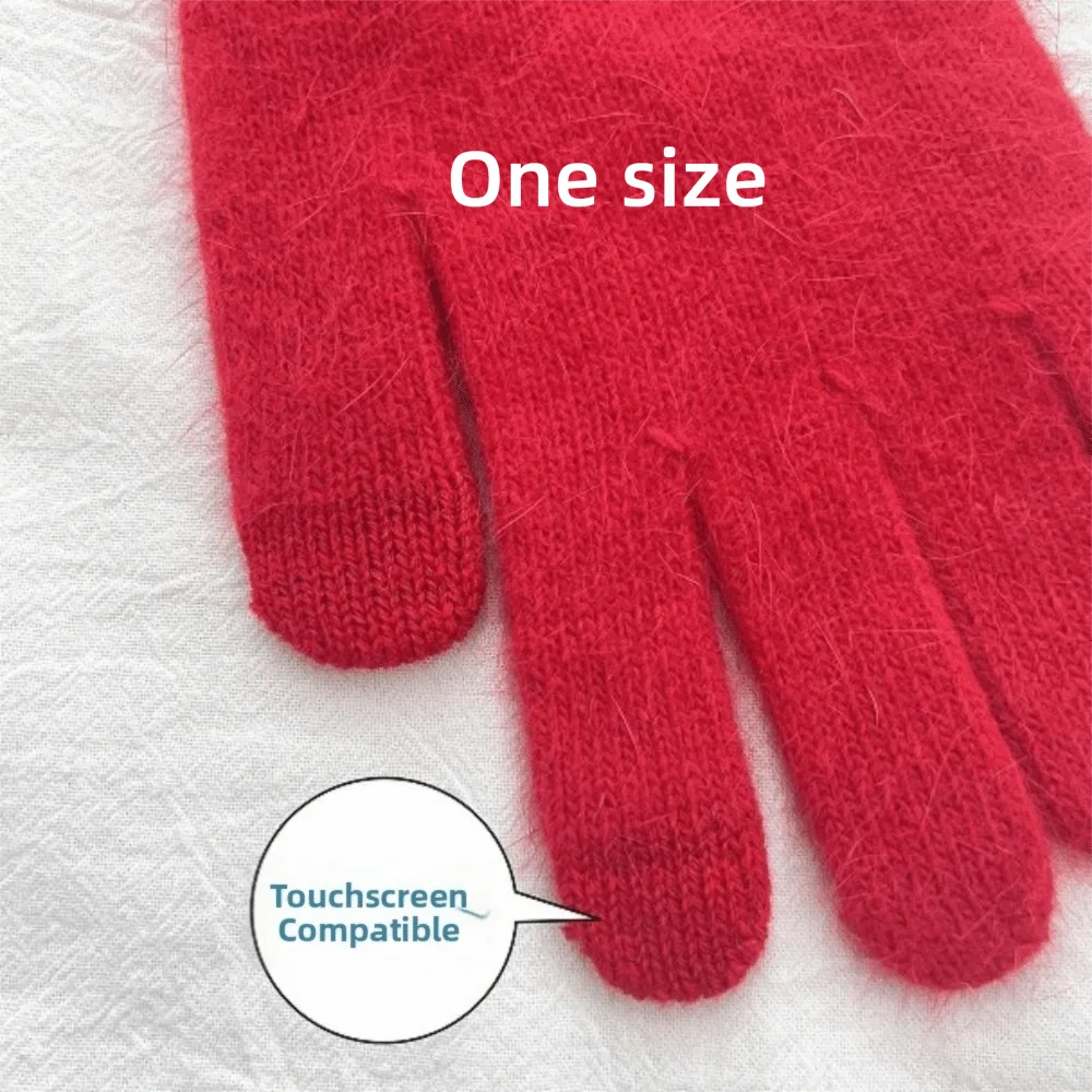 Women's Knit Touch Screen Winter Gloves – Candy Colors Winter Knit Gloves HIP
