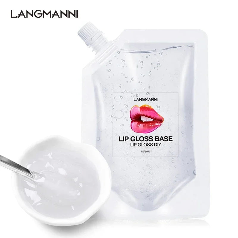 DIY Clear Lip Gloss Base Oil Non-Stick Moisturizing Lipstick Material Gel Lip Gloss Base Handmade Liquid Lipstick Makeup HIP Clear 50ml