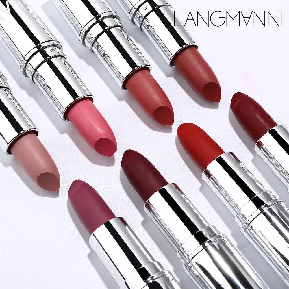 8 Colors Matte Bullet Lipstick Waterproof Long-Lasting Velvet Lipstick Easy To Wear Nude batom Nutritious Makeup HIP