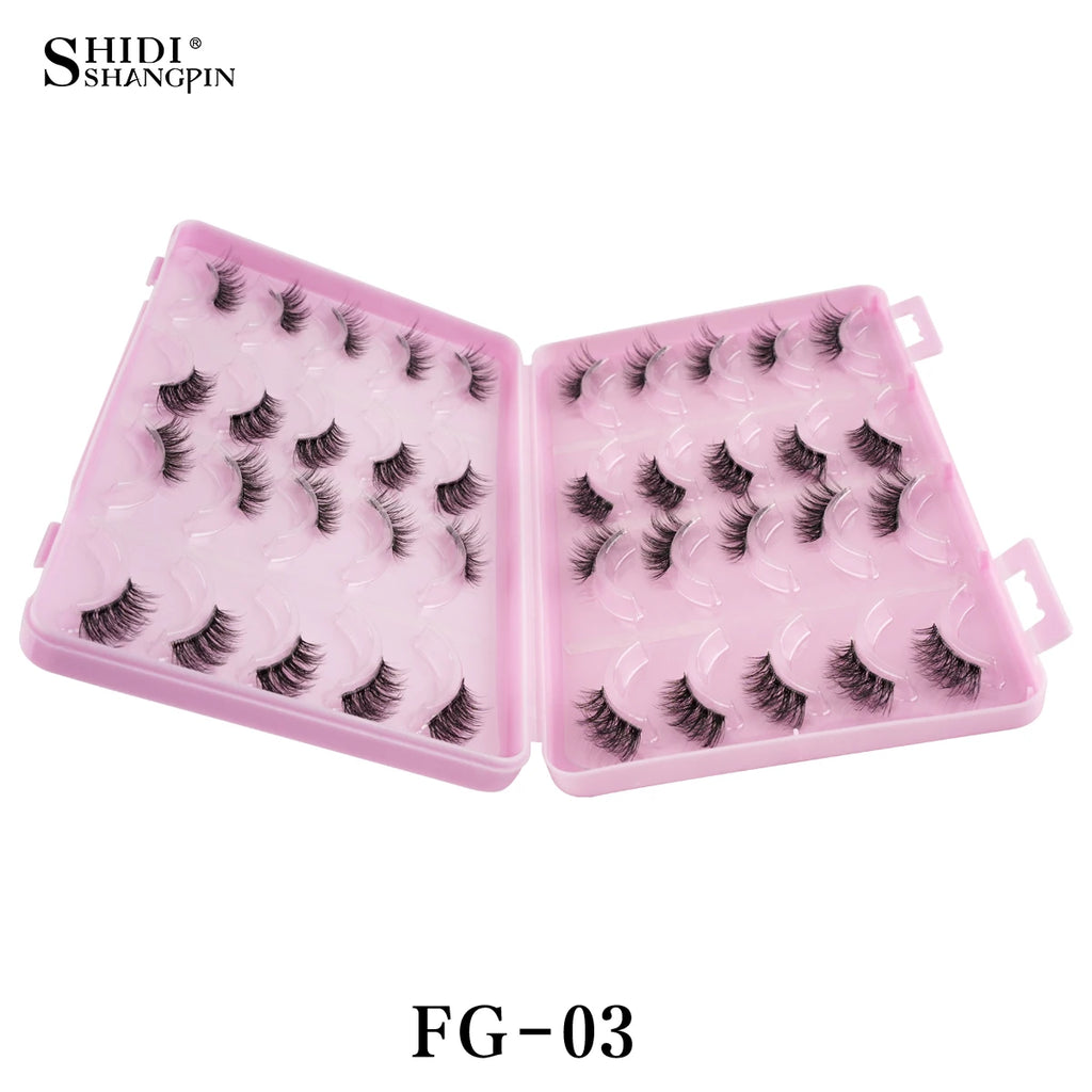 YSDO New Half Lashes 20 Pairs Soft Natural False Eyelashes Wispy Short Style Lash Volume Fluffy 3D Mink Eyelashes Cilios Makeup HIP