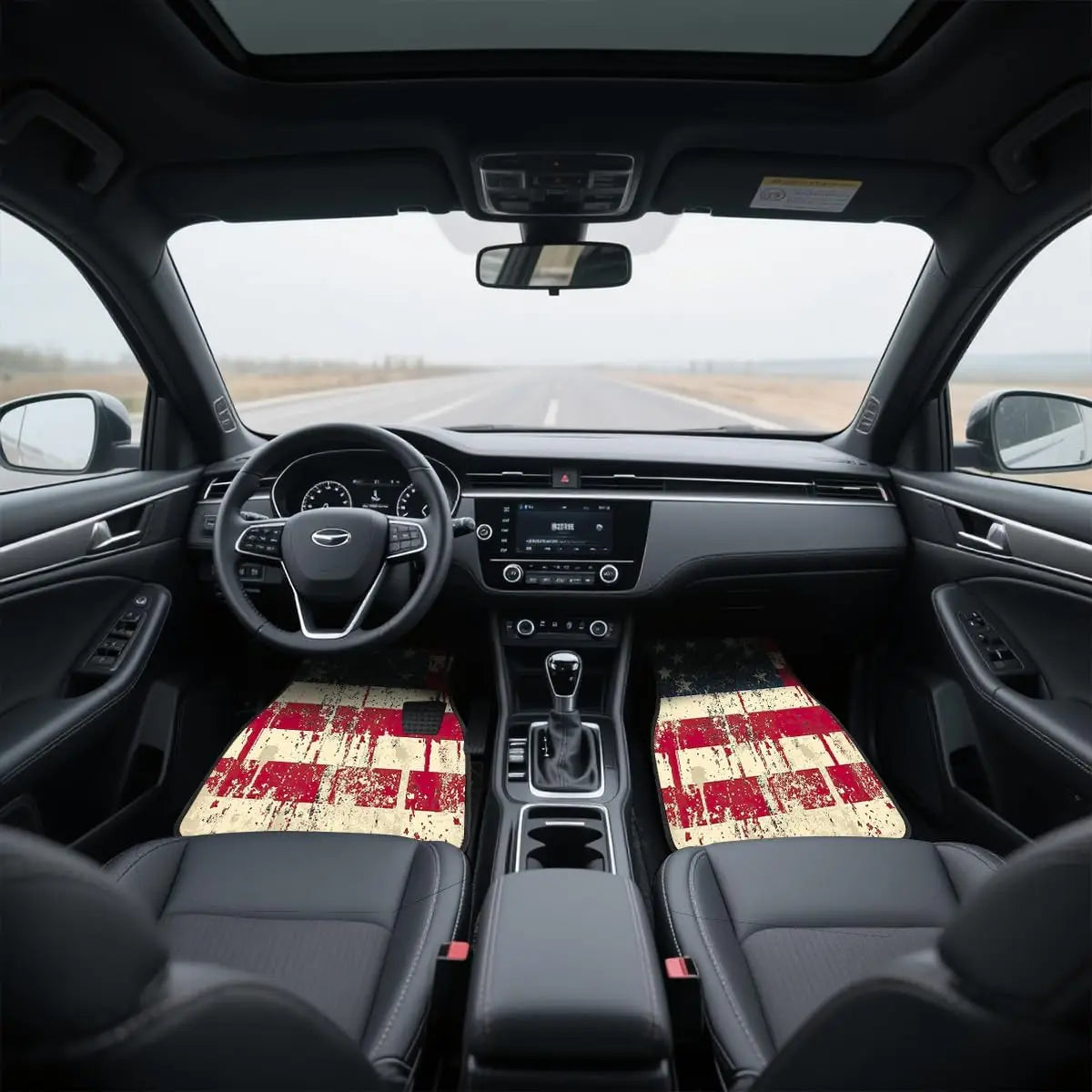 American Flag Car Floor Mats Set of 4 – Non-Slip Auto Carpets Auto Floor Mats HIP