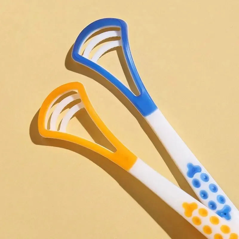 Silicone Tongue Scraper & Brush – Fresh Breath Oral Care Set Tongue Scraper HIP