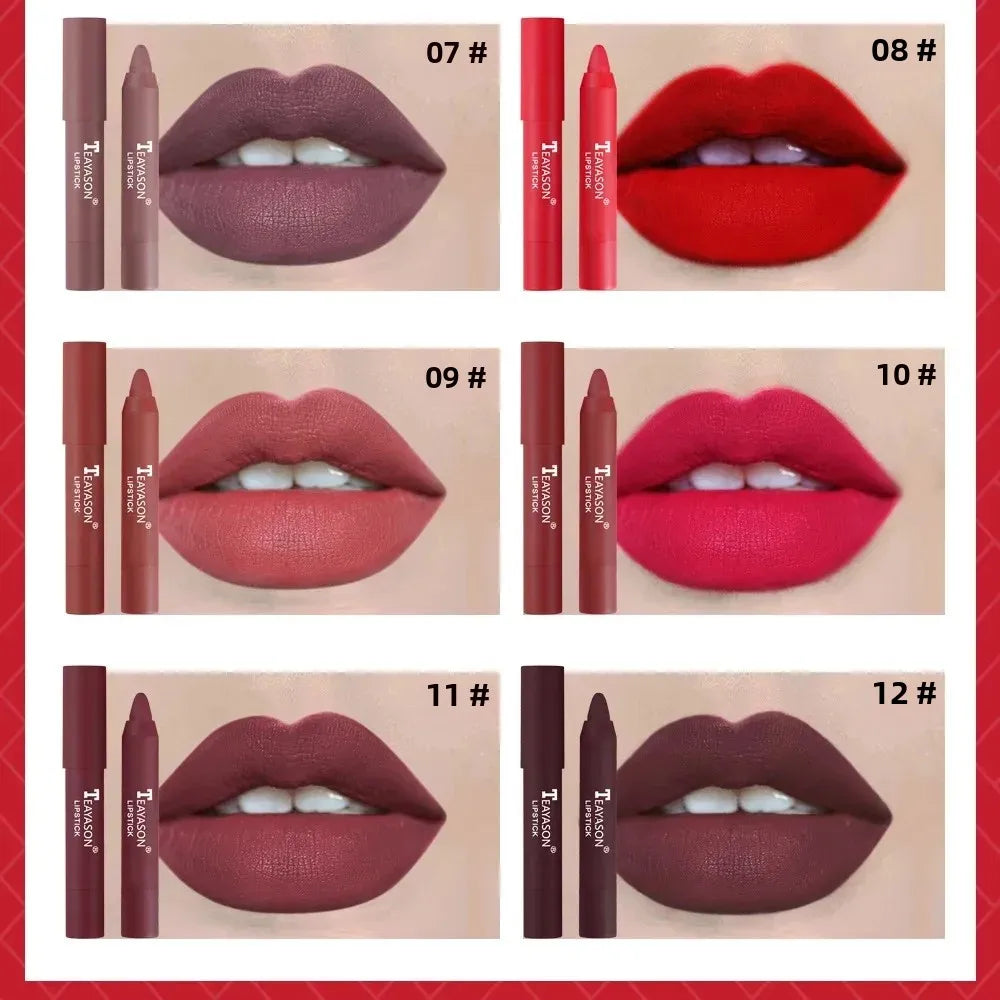 TEAYASON Velvet Matte Lip Crayon – Long-Lasting High Pigment Matte Lip Crayon HIP