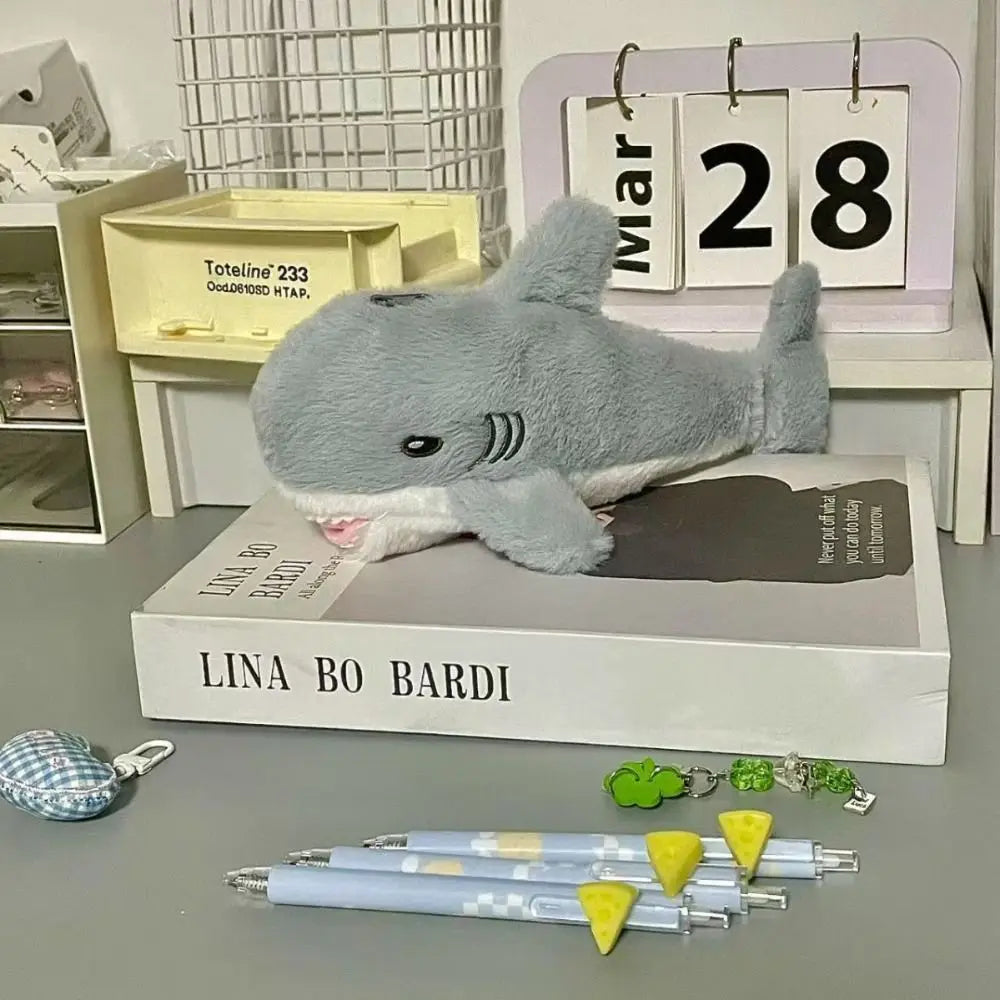 Kawaii Marine Animal Plush Pencil Case – Whale, Shark & Dolphin Plush Pencil Case HIP