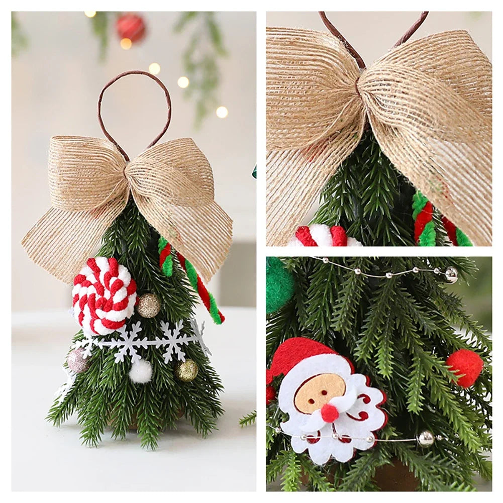 PE Christmas Tree Pendant Decorations Ornaments Mini Desktop Christmas Tree Ornament Christmas Scene Decoration HIP