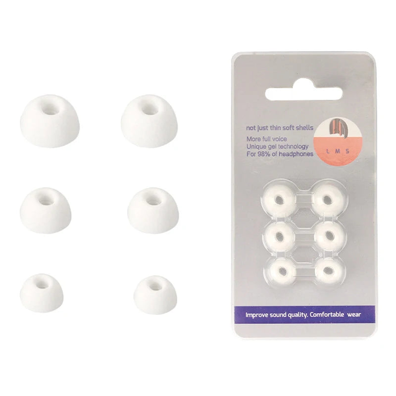 Silicone Ear Tips for Soundcore Liberty 4 NC, Life P2 P3 A20i Silicone Ear Tips HIP White