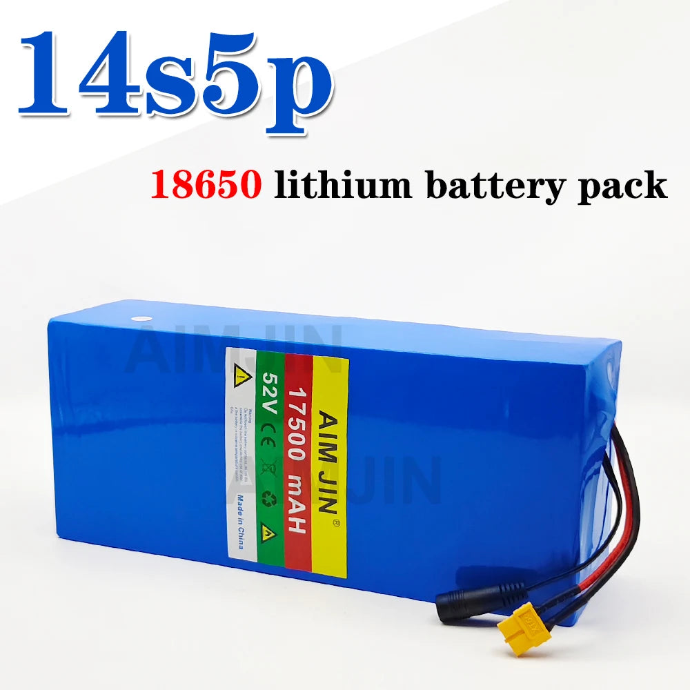 52V 17.5Ah 18650 Lithium Battery Pack 14S5P BMS | 1500W Lithium Battery Pack HIP