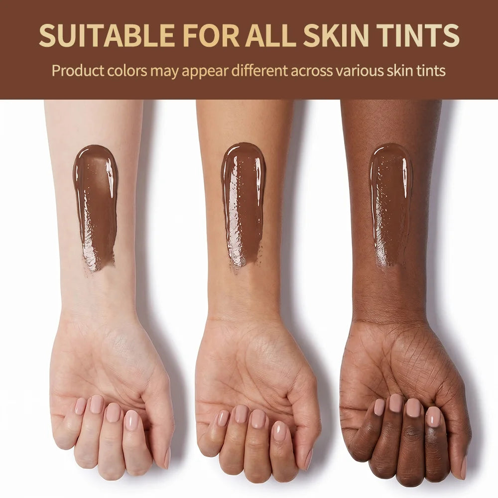 Chocolate Chilli Lip Gloss Lip Gloss Instant Plump Lips Mirror Gloss Finish Moisturizing Non-drying Lip Plumper Lipstick Makeup HIP