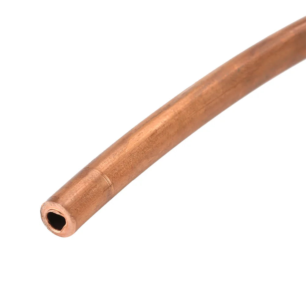 Copper Pipe Refrigeration Tube Soft Copper Tube 2m T2 Soft Copper Coil Tube Pipe ID 4mm OD 6mm Thickness 1mm for Refrigeration HIP
