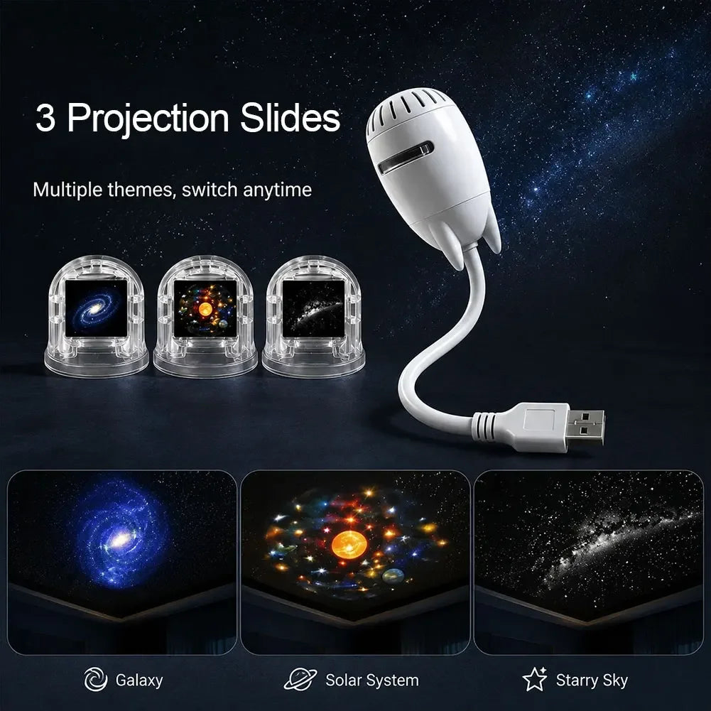 Shadow Camera Night Light with 3 Film Discs Galaxy Atmosphere Light Family Bedroom Romantic Nebula Decor Night Light HIP