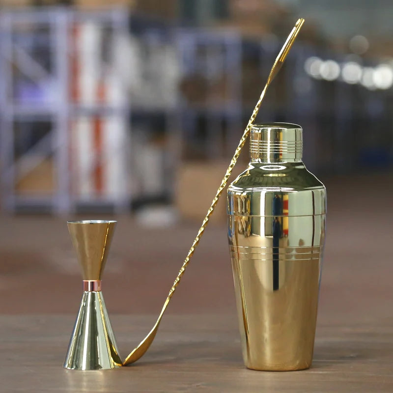 Copper Plated Cocktail Shaker Set – 3-Piece Bartender Kit Cocktail Shaker Set HIP