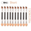 Professional Eyebrow Brush Eyeliner Angled Flat Head Blade Eye Liner Brow Contour Makeup Brushes Double-head Makeup Tool 1~10PC HIP Short-10Pc