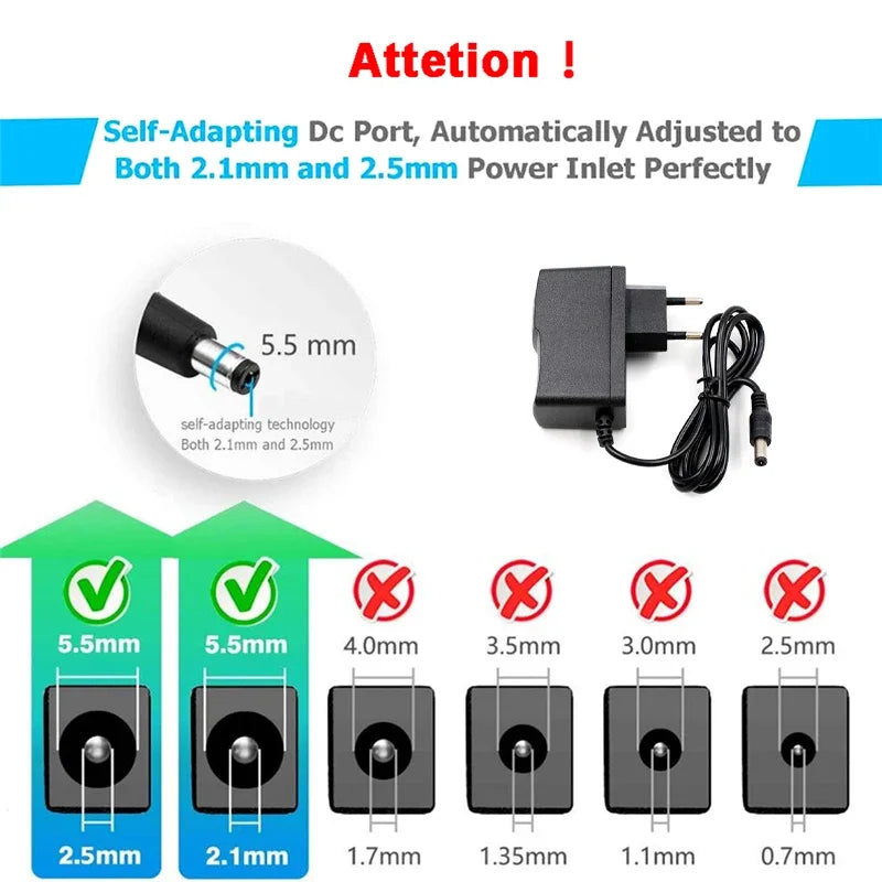 5V 2A TV Box Power Adapter – EU & US Plug | X96 T95 H96 AC-DC Power Adapter HIP