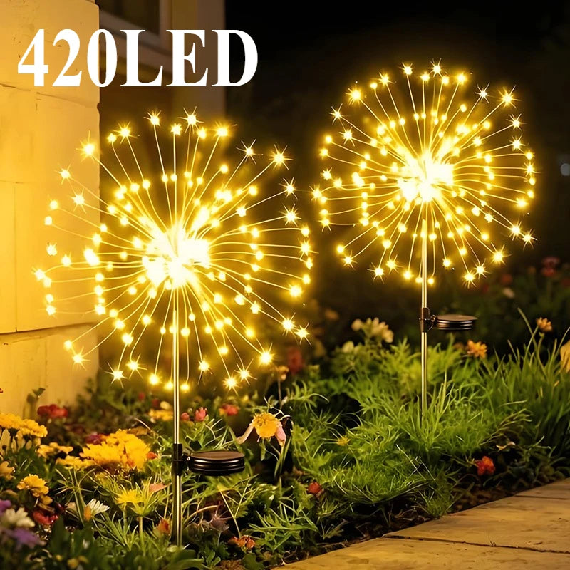 420 LED Solar Firework Garden Lights – Outdoor Waterproof Fairy Solar Garden Lights HIP