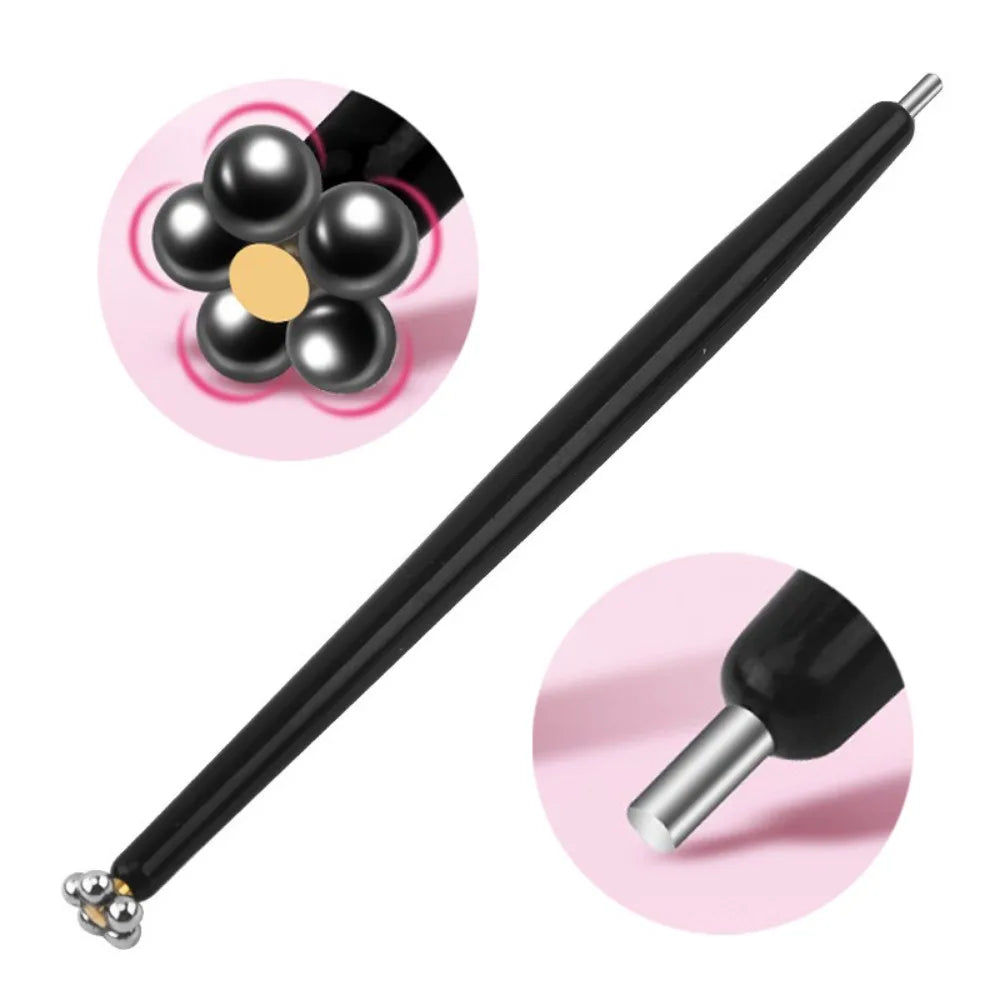 Double Headed Nail Art Magnet Stick Fancy Cat Eyes Magnet for Nail Gel Polish 3d Line Strip Effect Pro Strong Magnetic Pen Tools HIP 1Pc 2 IN 1