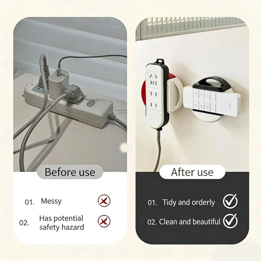 Suction Cup Power Strip Mount & Rotational Socket Holder Power Strip Mount HIP