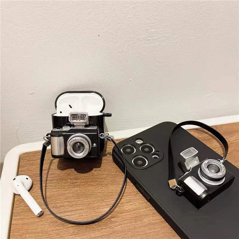 Vintage Camera AirPods Pro Case Glowing Cover & Lanyard AirPods Case Cover HIP