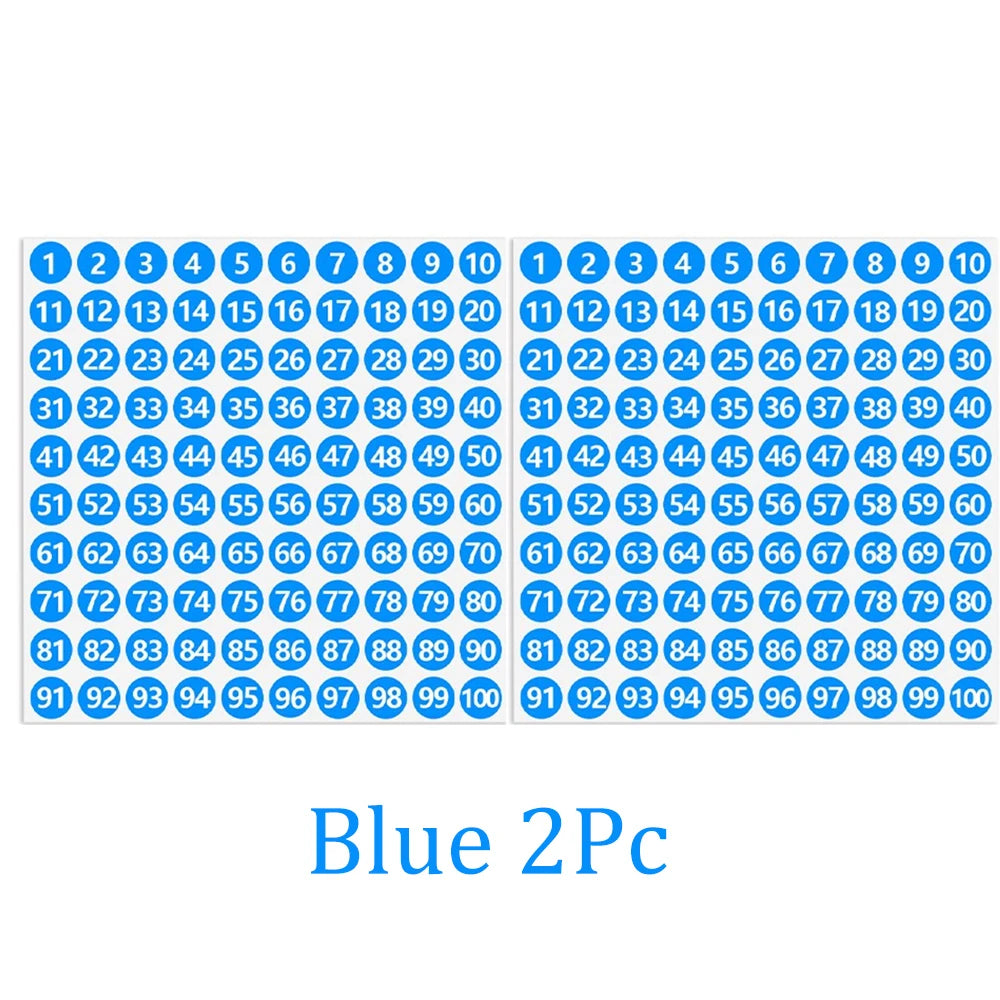 2/10Pcs Waterproof 7 Colors Number Sticker Label For Nail Polish Color Gel Varnish Marking Digital Label Sticker Manicure Tool HIP Blue 2Pc