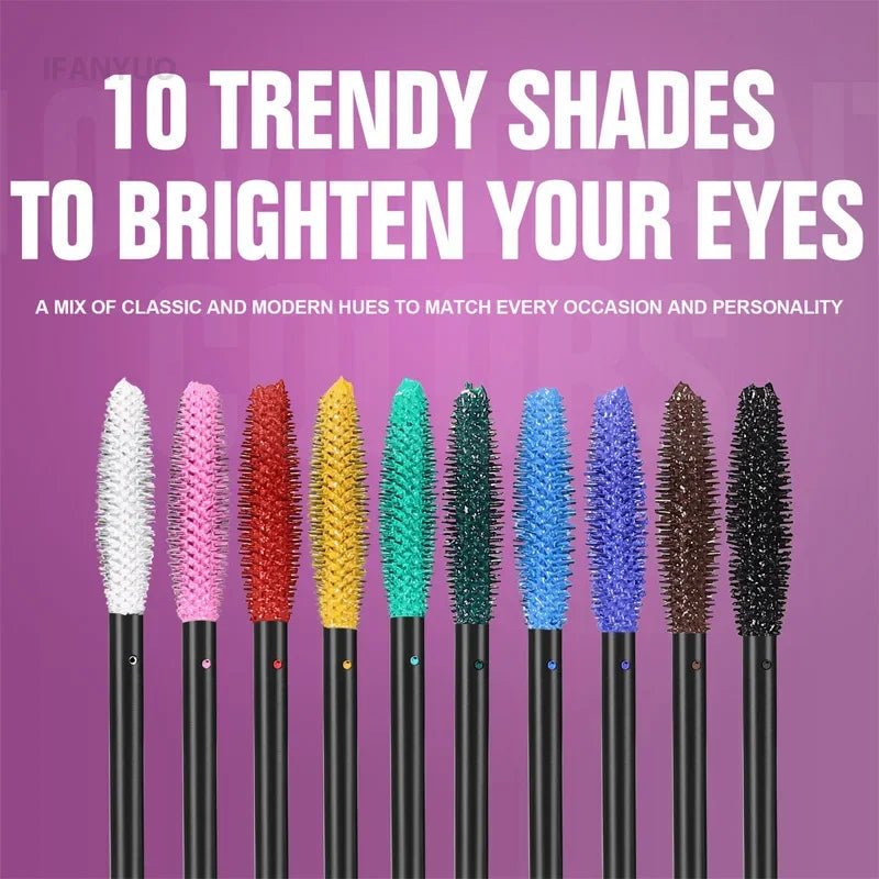Pink Brown Eyelashes Mascara Colorful Stage Makeup Colored Mascara Cream Blue Green Lasting Waterproof Mascara Curling Eyelashes HIP