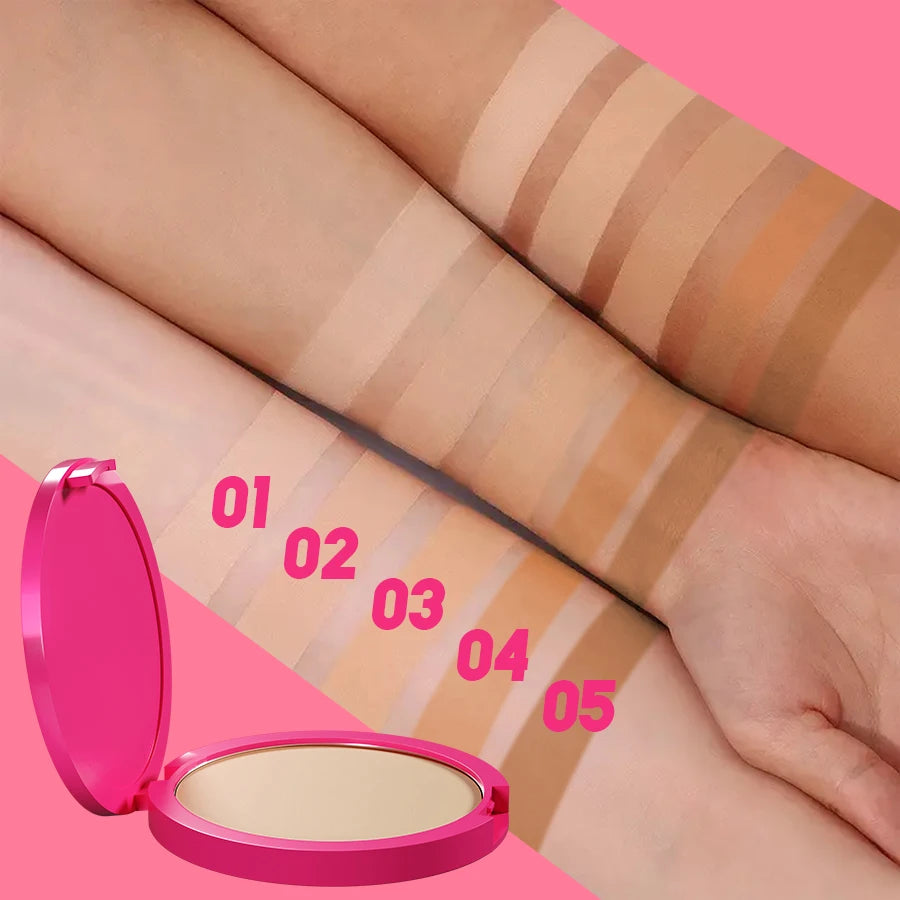 KAFURUX Matte Pressed Powder – Oil Control & Full Coverage Pressed Face Powder HIP