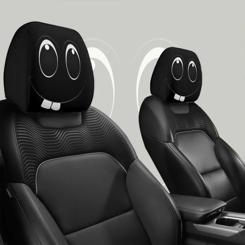 2-Pack Quirky Big-Eyed Car Headrest Covers – Universal Fit Car Headrest Covers HIP