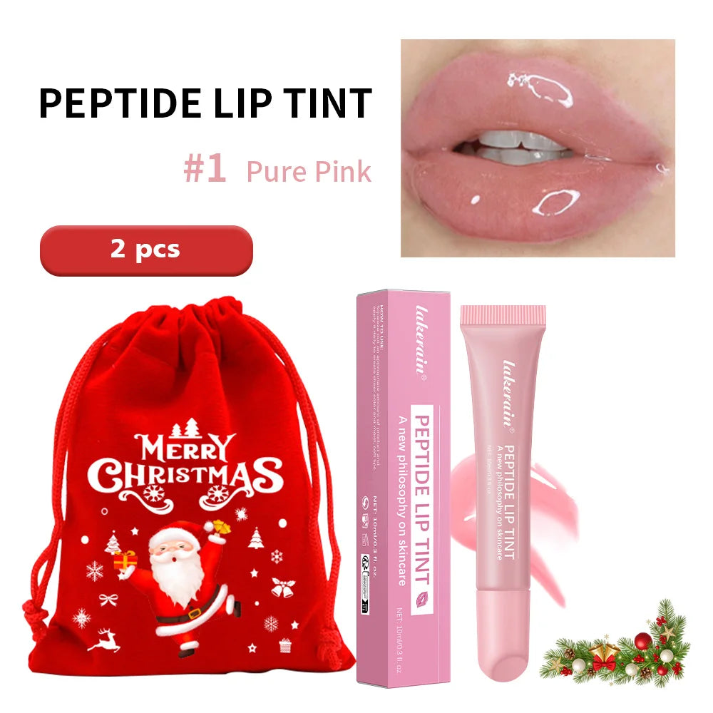 Mirror Glass Shine Lip Gloss Transparent Halo Dyeing Long Lasting Moisturizing Waterproof Cosmetics Christmas Makeup Gift HIP 1Pure Pink