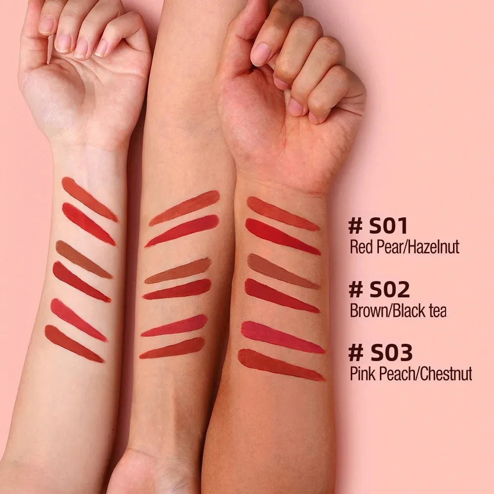 O.TWO.O Matte Liquid Lipstick Set – Transfer-Proof, Waterproof Matte Liquid Lipstick HIP