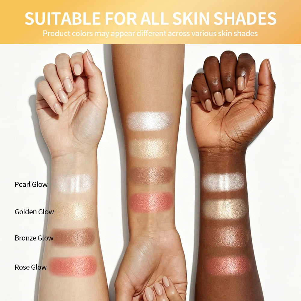 4 Colors Face Palette Highlighting Blush Bronzer Eyeshadow Contour Stick Cosmetic Set Bright Matte Finish Shading Cosmetics HIP
