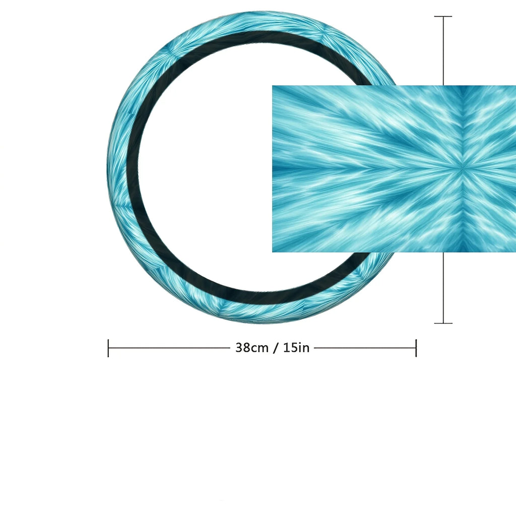 Turquoise Gradient Steering Wheel Cover – Stretchable, No Ring Steering Wheel Cover HIP