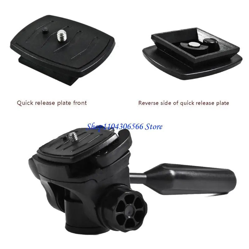 3D Tripod Pan Head – 360° Rotation & 90° Tilt, Quick Release Tripod Pan Head HIP