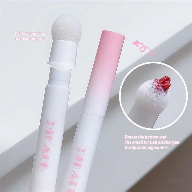 Lip Powder Cream Air Cushion Lips Cream Matte Brick Red Lip Glaze Mud Lipstick Pen Non-Stick Cup Female Lip Tint Korean Makeup HIP