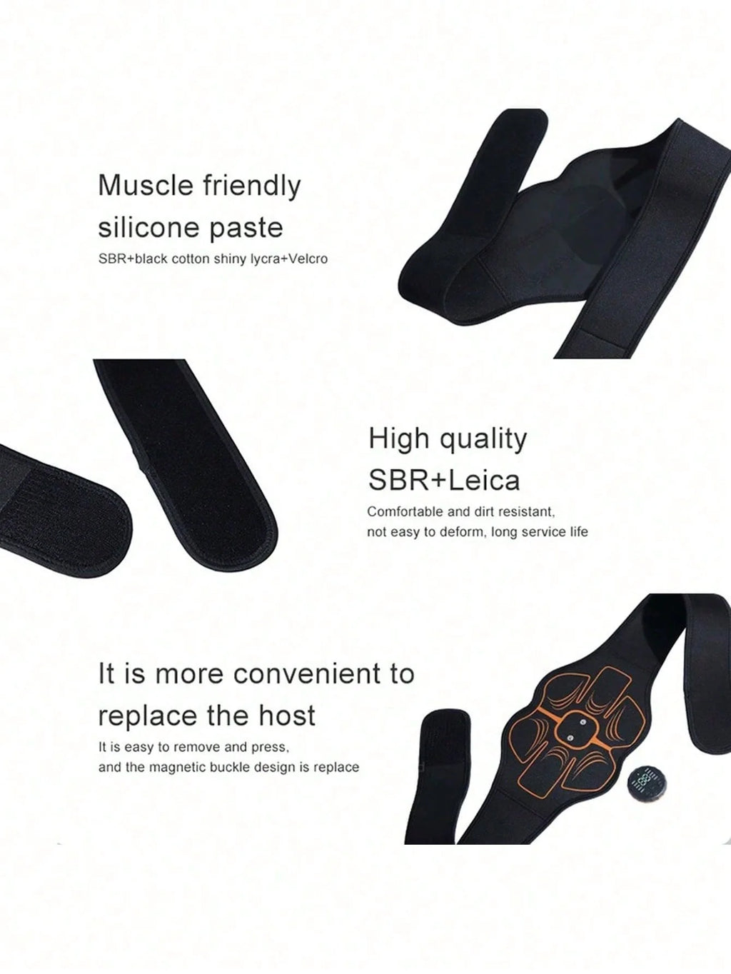 EAb Rechargeable Abs Muscle Toner Belt – Men & Women EMS Abs Toner Belt HIP