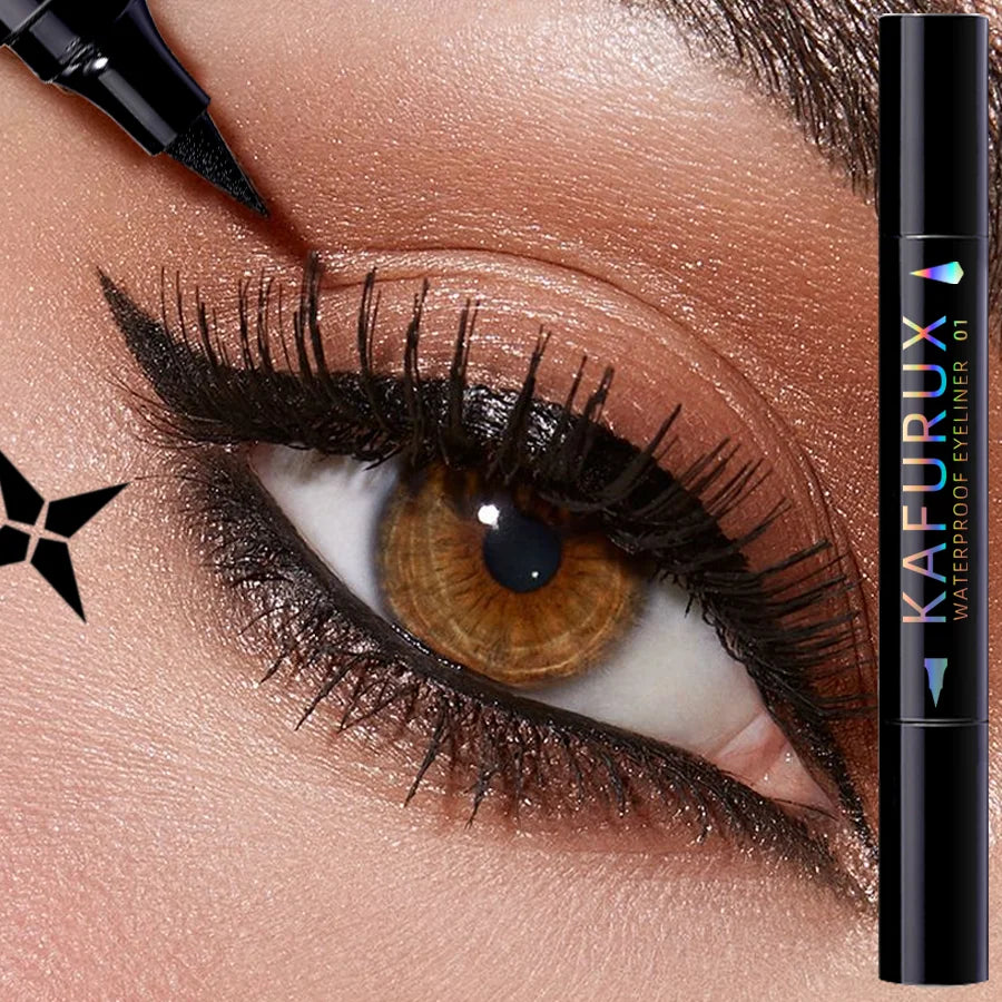 KAFURUX Star Stamp Eyeliner Pen – Waterproof, 3 Colors Stamp Eyeliner Pen HIP