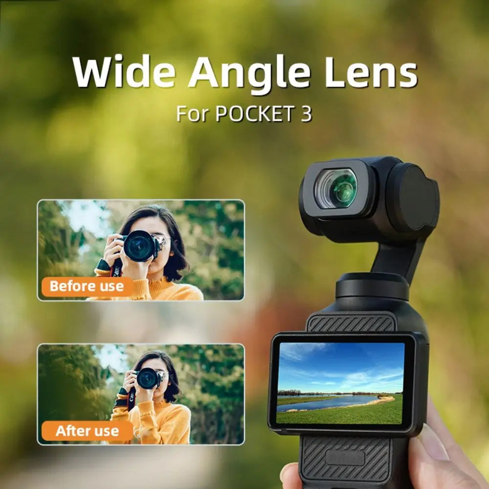 Magnetic 112° Wide-Angle Lens for DJI Osmo Pocket 3 & 4 Camera Lens Accessory HIP