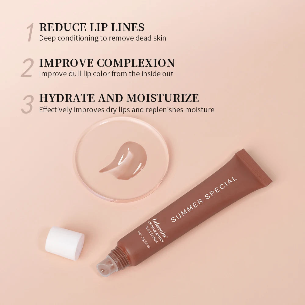 Moisturizing Lip Butter Balm 4 Counts/set Hydrating Lip Balm Plumping Lip Oil Lip Stick Glossy Lip Glaze Stick Plumping Lip Cosm HIP