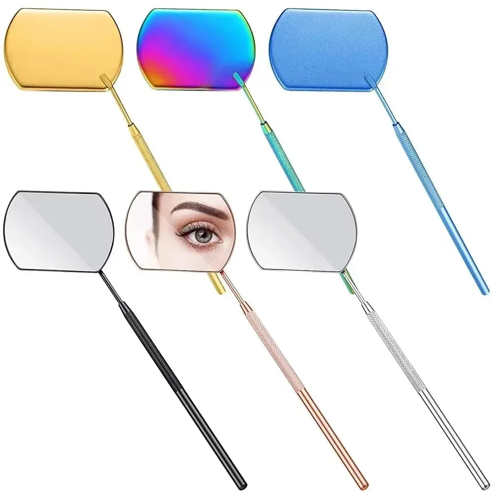 Magnifying Eyelash Extension Mirror – Stainless Steel Handle Lash Extension Mirror HIP