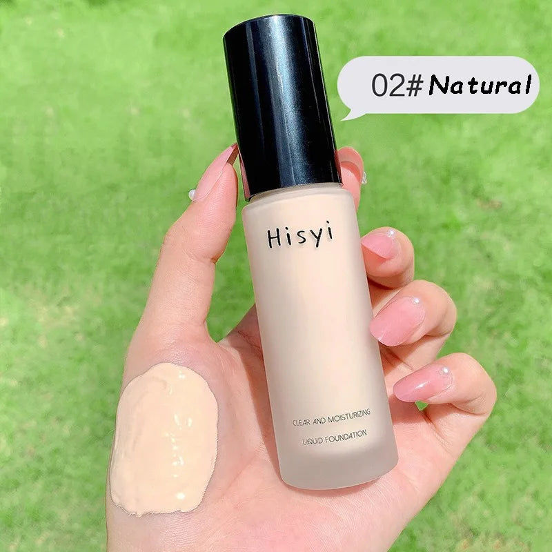 Full Coverage Foundation Liquid Makeup Face Foundation Natural Glow Lightweight Moisturizing Base Long Lasting Smooth Coverage HIP 02 Natural