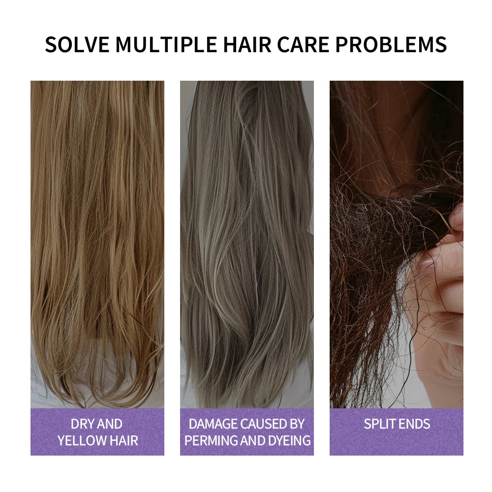 Purple Hair Dye Shampoo for Blonde to Cover Gray Non-irritating Hair Fading Yellow After Bleach Hair Shampoo Gray Hair Remedy HIP