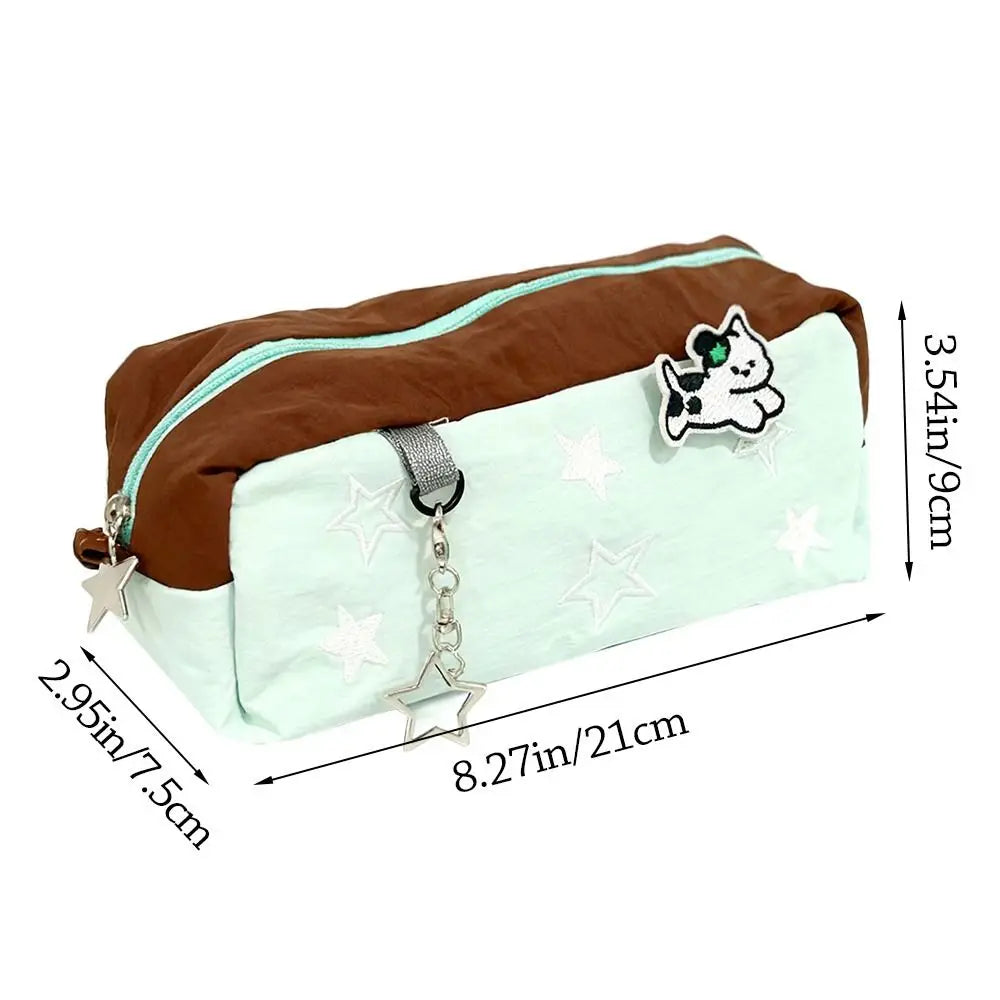 Large Capacity Pencil Case – Cute Dog Design with Pendant Pencil Case HIP