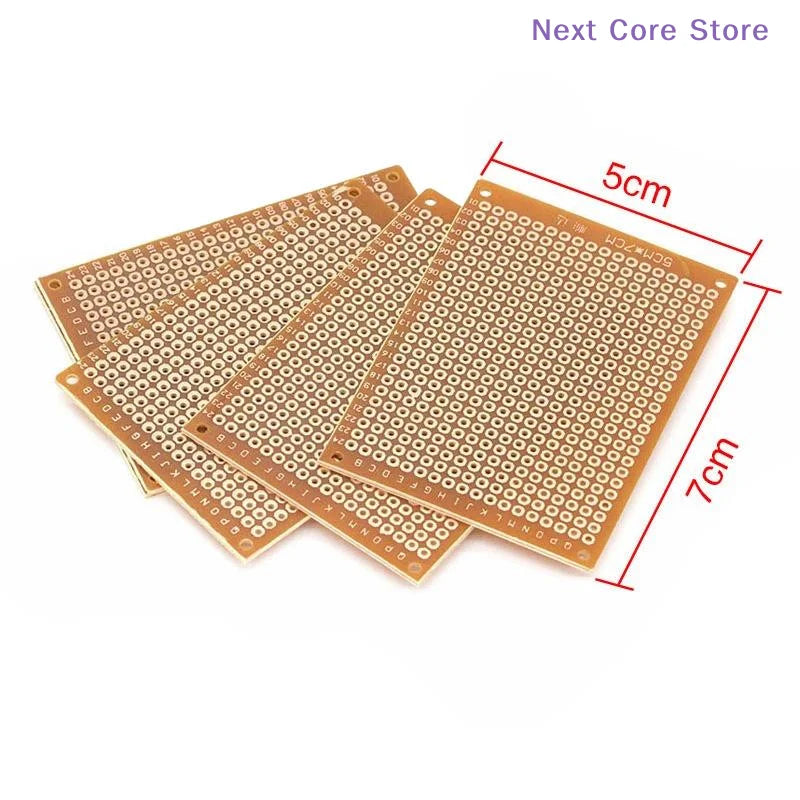 10-Piece PCB Perfboard Prototype Kit – 5×7cm, 432 Holes PCB Prototype Board HIP