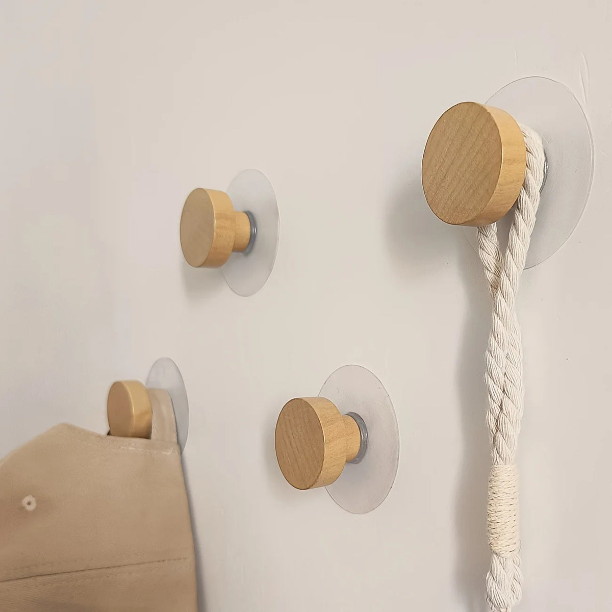 Geometric Wood Wall Hooks – Coat Peg Hanger Set (2 or 4 Pcs) Wood Wall Hook HIP